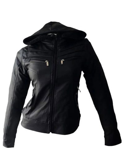 chaqueta con capota para mujer alaska negro marca syk wear