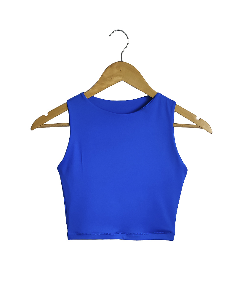 Crop Top Ajustado Al Cuerpo Para Mujer azul Marca Syk Wear