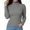 Buzo Cuello Tortuga Negro Para Mujer - Imagen 4
