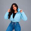 impermeable azul