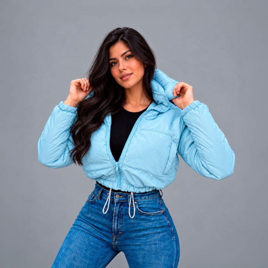 impermeable azul