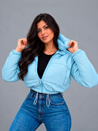 impermeable azul