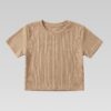 Blusa Basica Corta En Rib Unicolor - Imagen 2