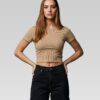 Blusa Basica Corta En Rib Unicolor - Imagen 7