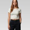 Blusa Basica Corta En Rib Unicolor - Imagen 8