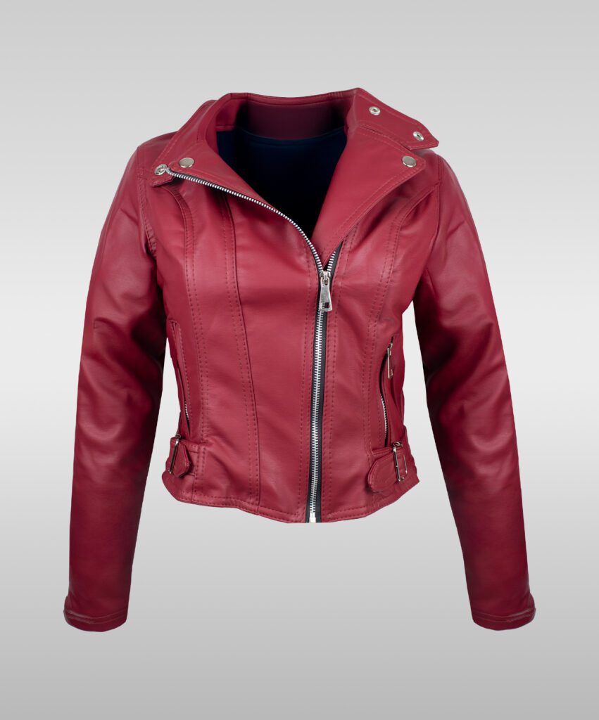Chamarra para mujer color vinotinto bordo syk wear