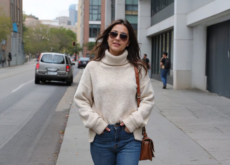 outfit buzo cuello alto con jean