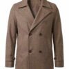 Gaban abrigo para hombre miel detalle 1