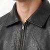 Chaqueta Para Hombre Bomber Cuerotex Oversize Negra - Imagen 4