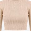 Buzo Saco Cuello Tortuga Corto Beige - Imagen 4