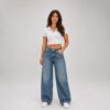Blusa Basica Corta En Rib Cuello Polo Blanco