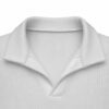 Blusa Basica Corta En Rib Cuello Polo Blanco - Imagen 3